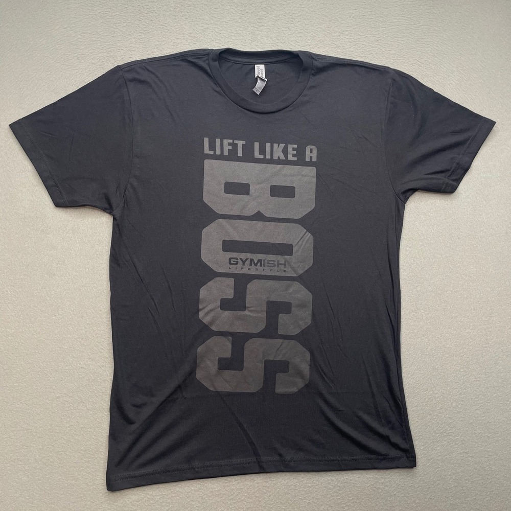 Gymish Lifestyle Men T-Shirt Cotton Blend M Lift Like A Boss Gym Athletic
